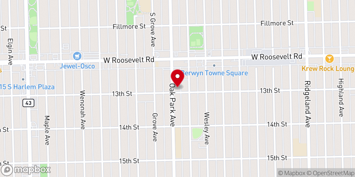 Map showing location of North Berwyn Congregational Church