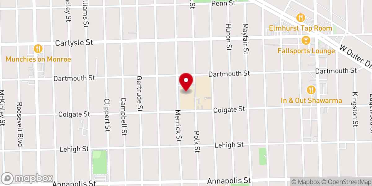 Map showing location of Saint Maria Goretti Parish