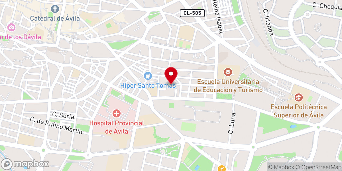 Map showing location of Asamblea Cristiana Biblica