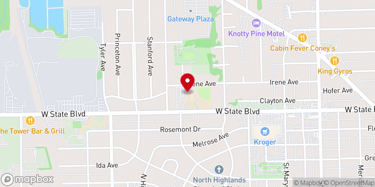 Map showing location of Queen of Angels Catholic School