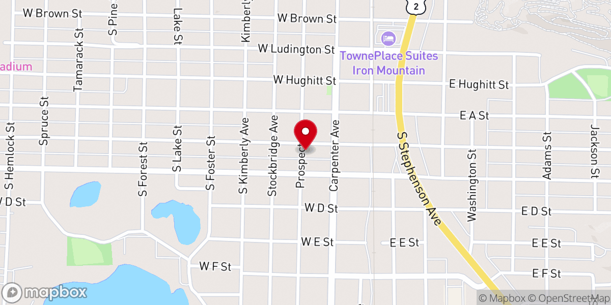 Map showing location of Holy Trinity Episcopal Church