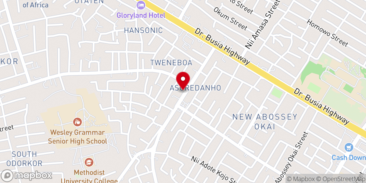 Map showing location of Accra City Conference of Seventh-day Adventist Church