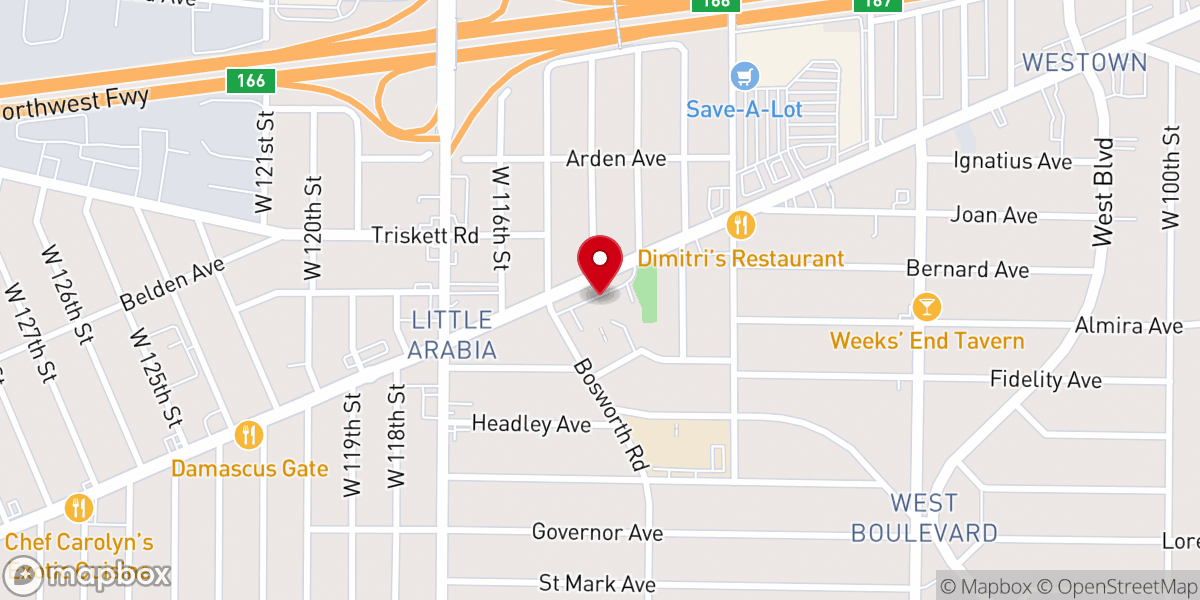 Map showing location of Cleveland Christian Home Inc