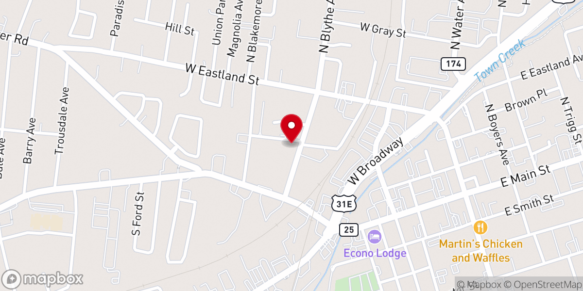 Map showing location of Key Stewart United Methodist