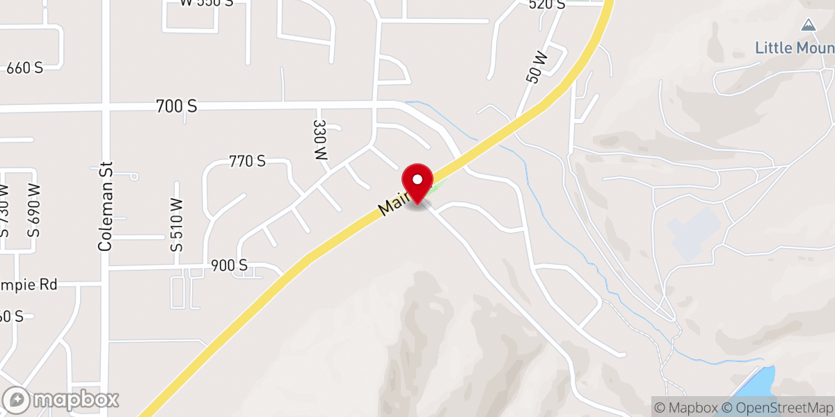 Map showing location of Tooele Masonic Temple