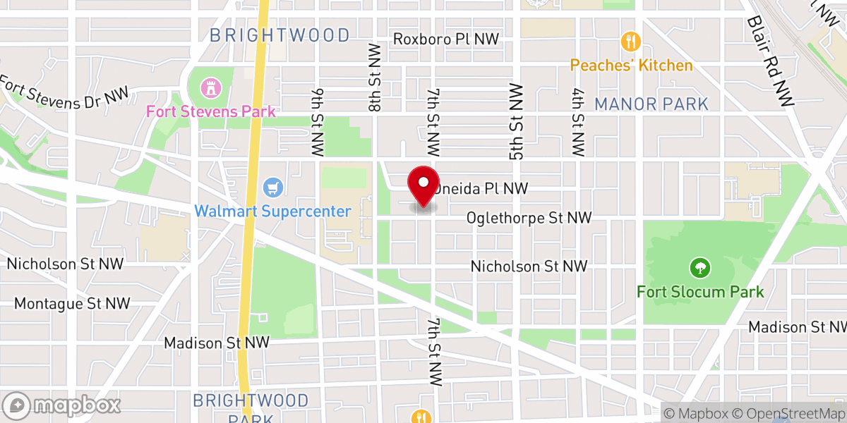 Map showing location of Holy Comforter Episcopal Church