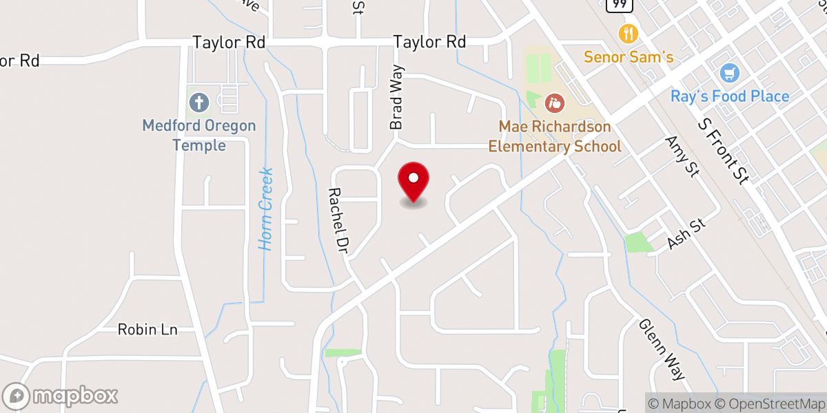 Map showing location of First Presbyterian Church of Central Point