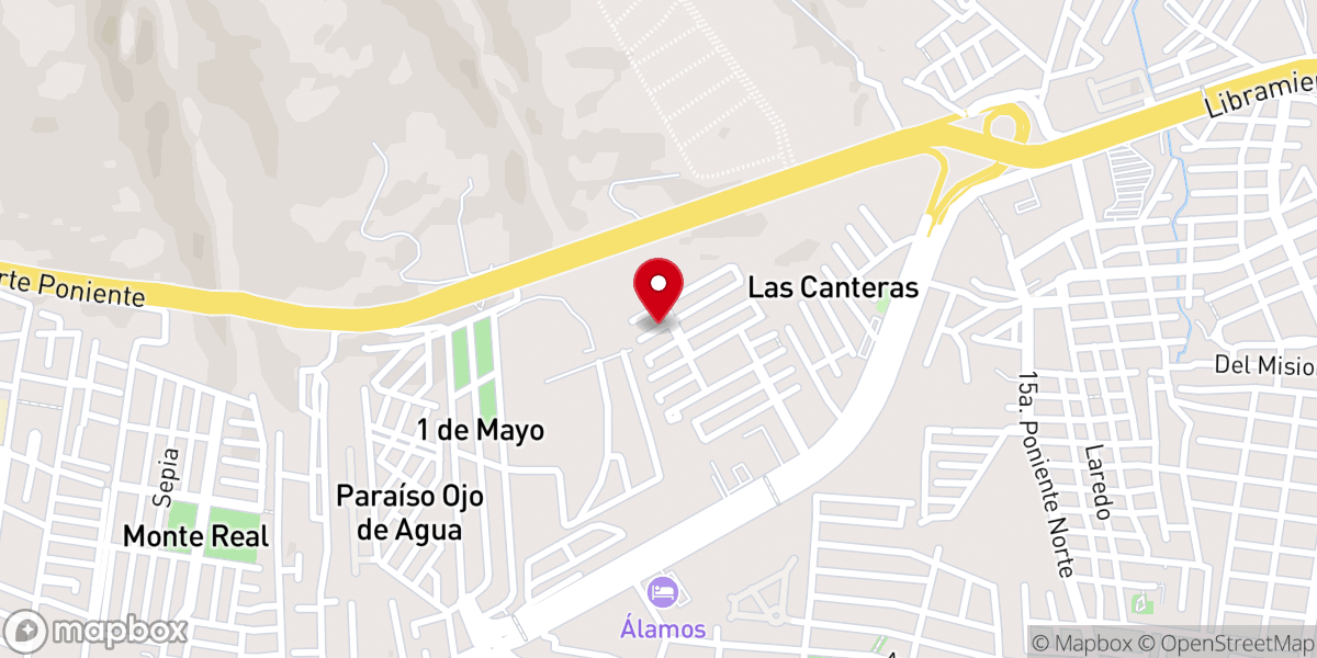 Map showing location of Iglesia Bautista Emaus