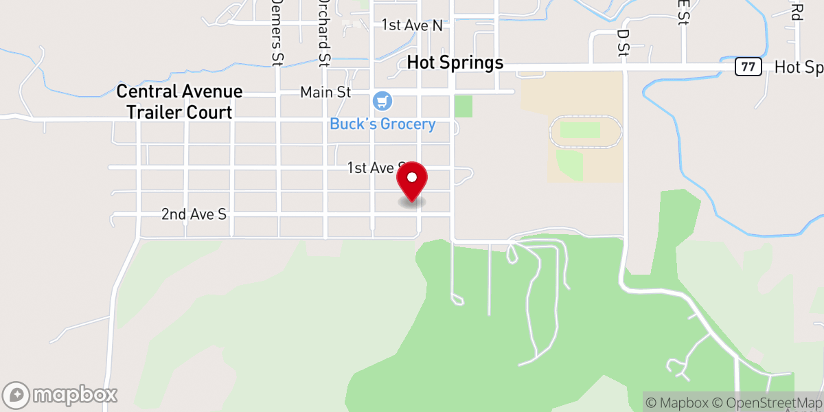 Map showing location of Presbyterian Church