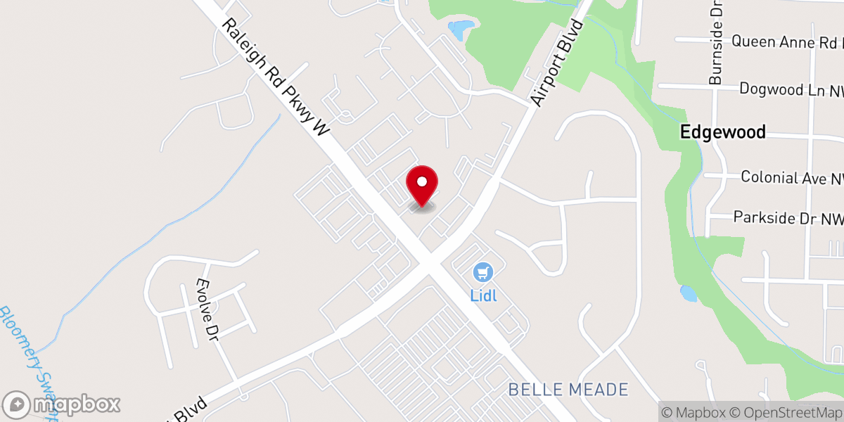 Map showing location of Trinity Baptist Church