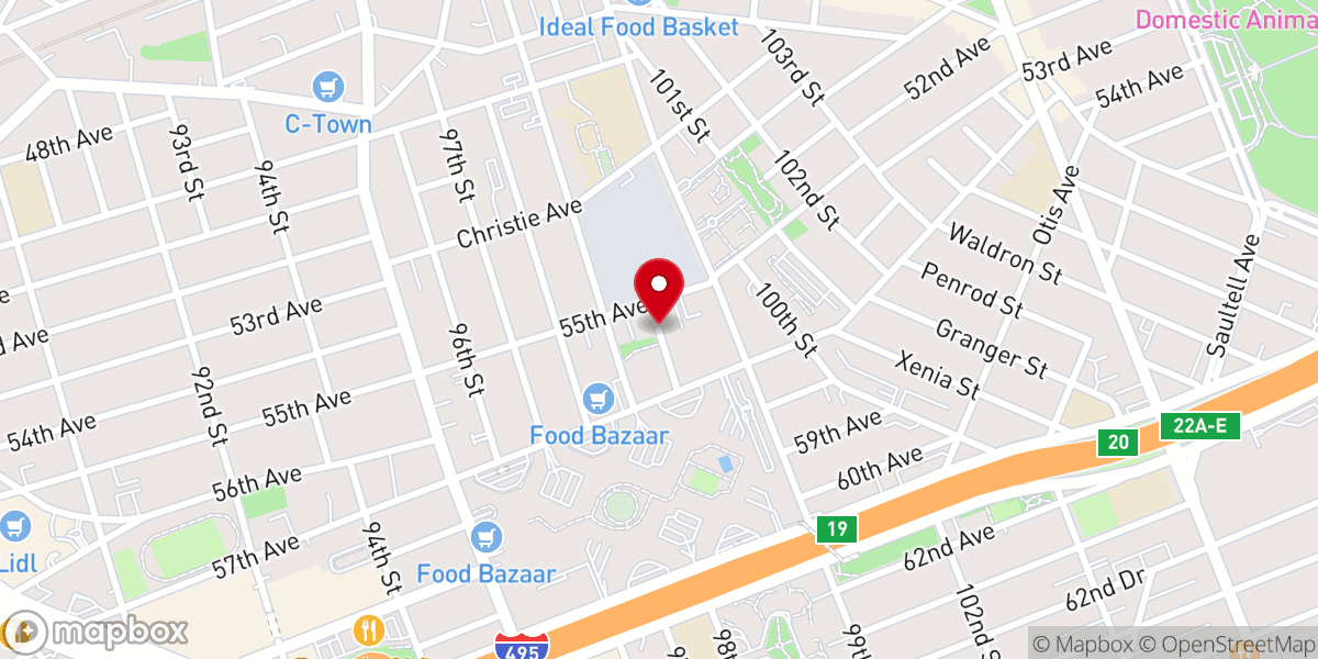Map showing location of Harmony Missionary Baptist Church