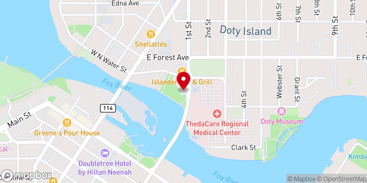 Map showing location of Winnebago Presbytery