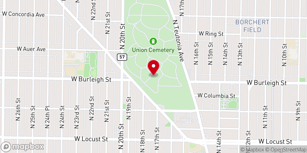 Map showing location of Saint Matthew Christian Methodist Episcopal Church Inc
