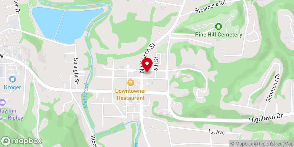 Map showing location of Epworth United Methodist Church