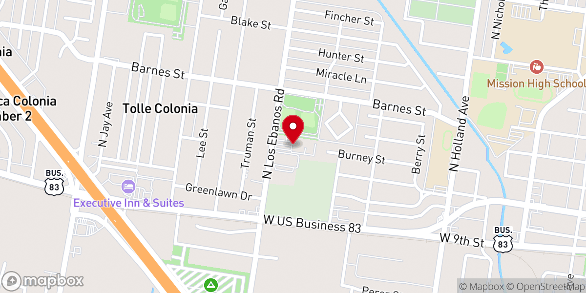 Map showing location of Iglesia El Divino Redentor