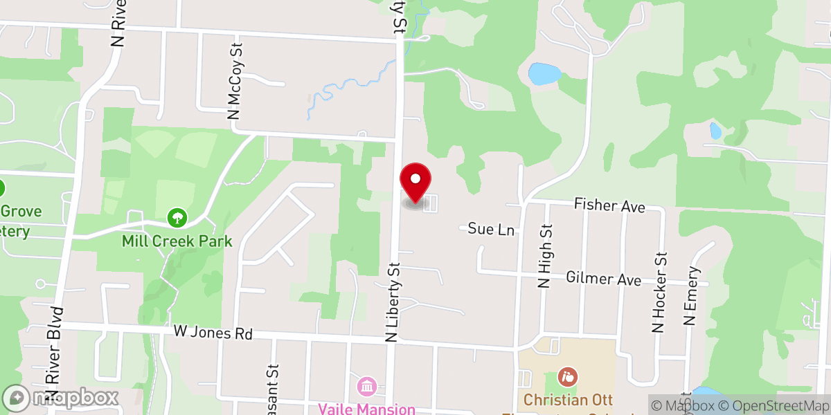 Map showing location of Grace Church