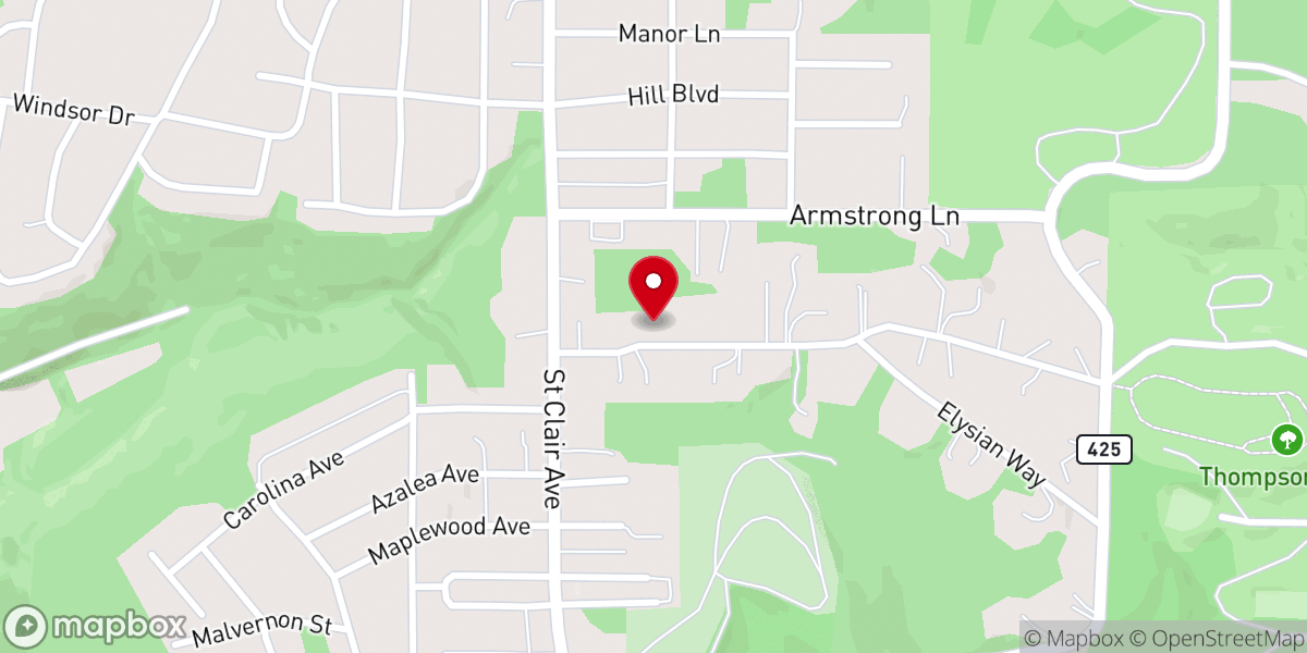 Map showing location of Emmanuel Presbyterian Church