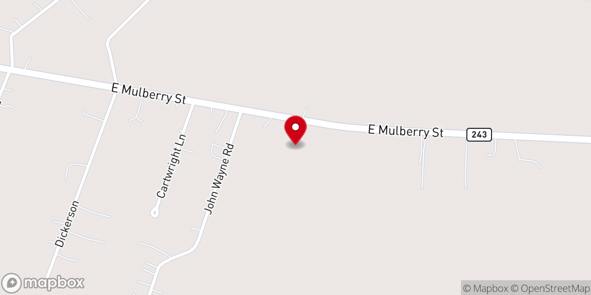 Map showing location of Kaufman County Cowboy Church