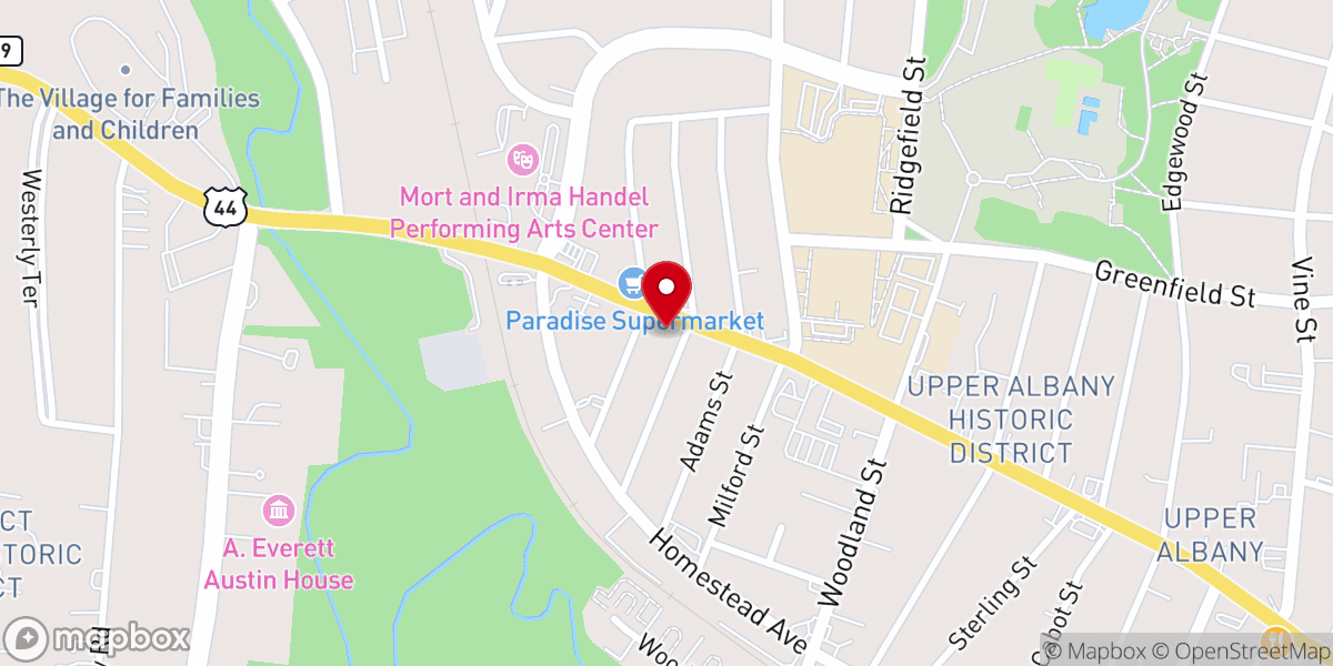 Map showing location of Hartford All Nations SDA Church