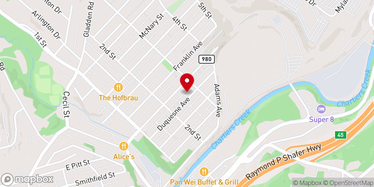 Map showing location of French Club