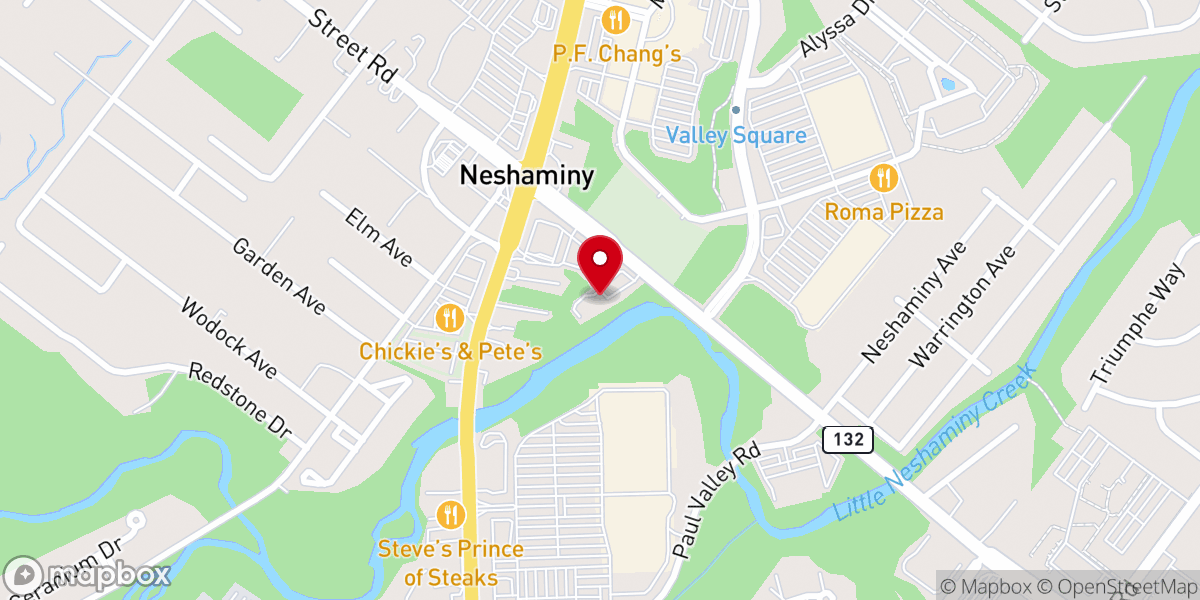 Map showing location of BuxMont Unitarian Universalist Fellowship