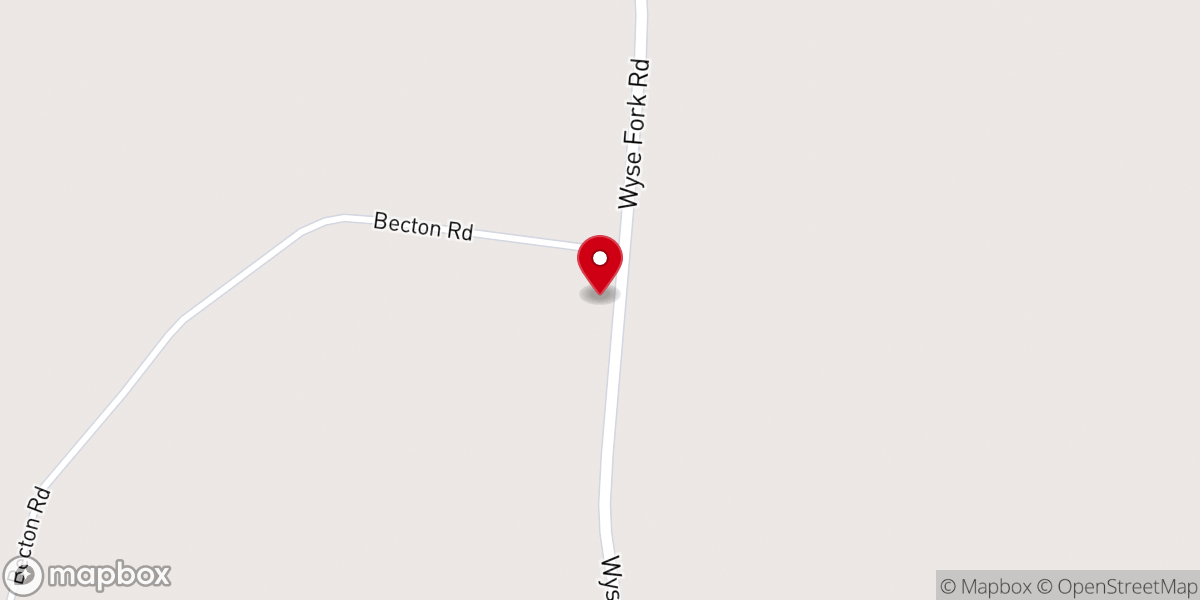 Map showing location of Holly Branch FWB Church