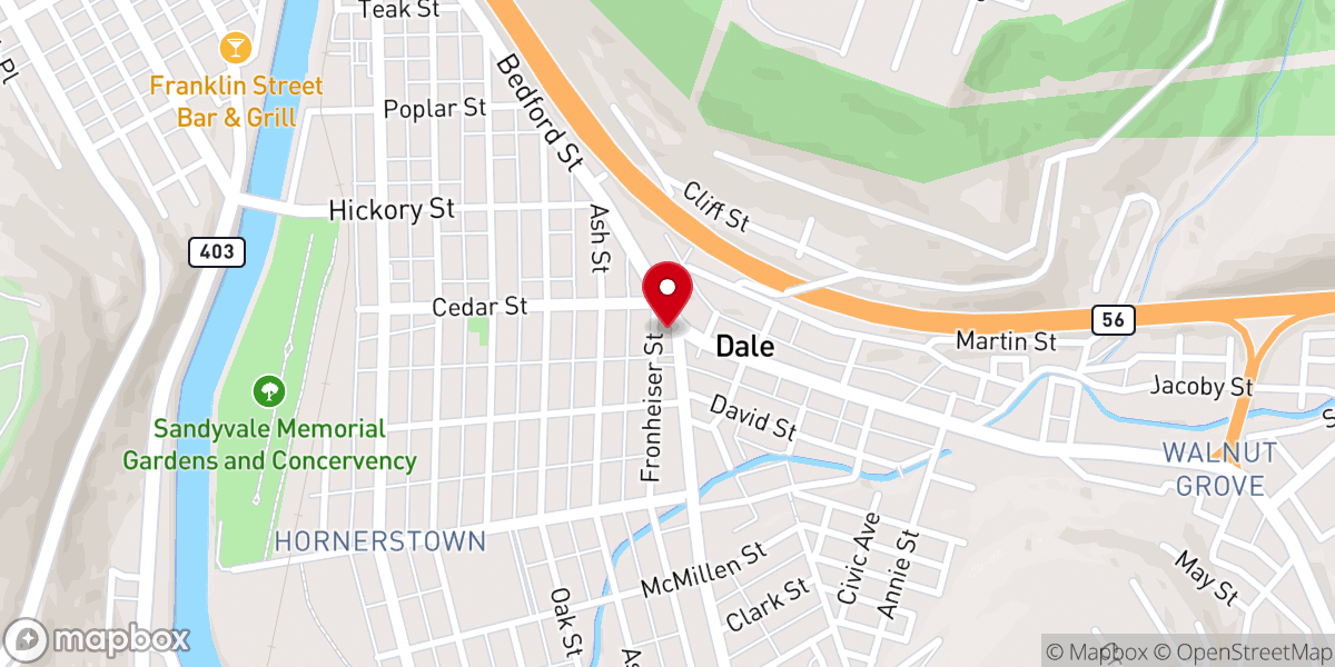 Map showing location of Hope City Ministry