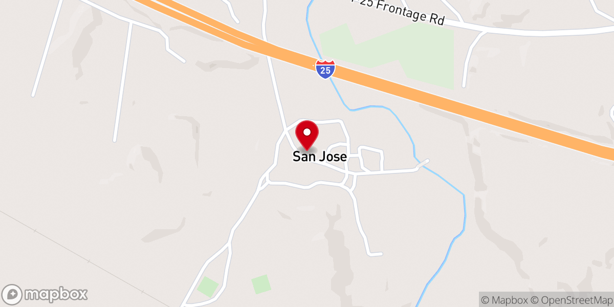 Map showing location of San Jose Catholic Church