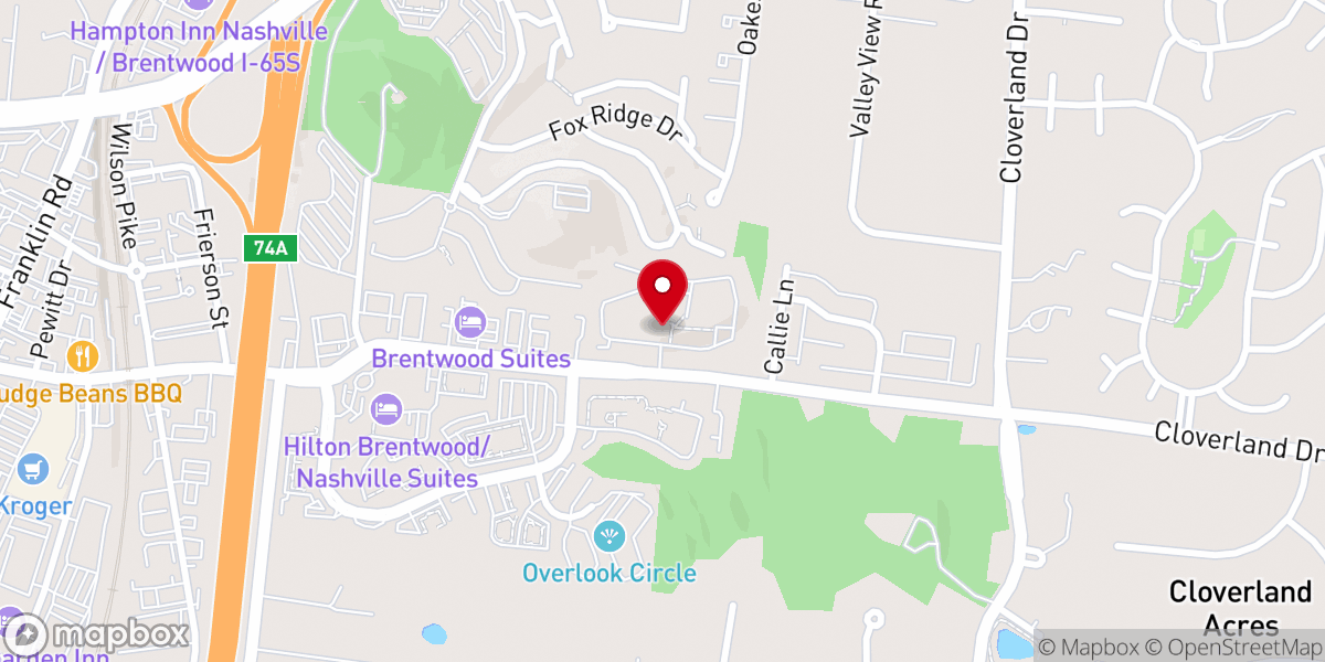Map showing location of The Estates at Brentwood