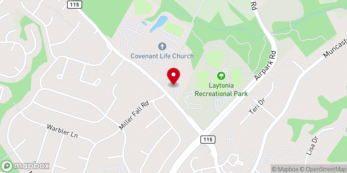 Map showing location of New Life Seventh-day Adventist Church