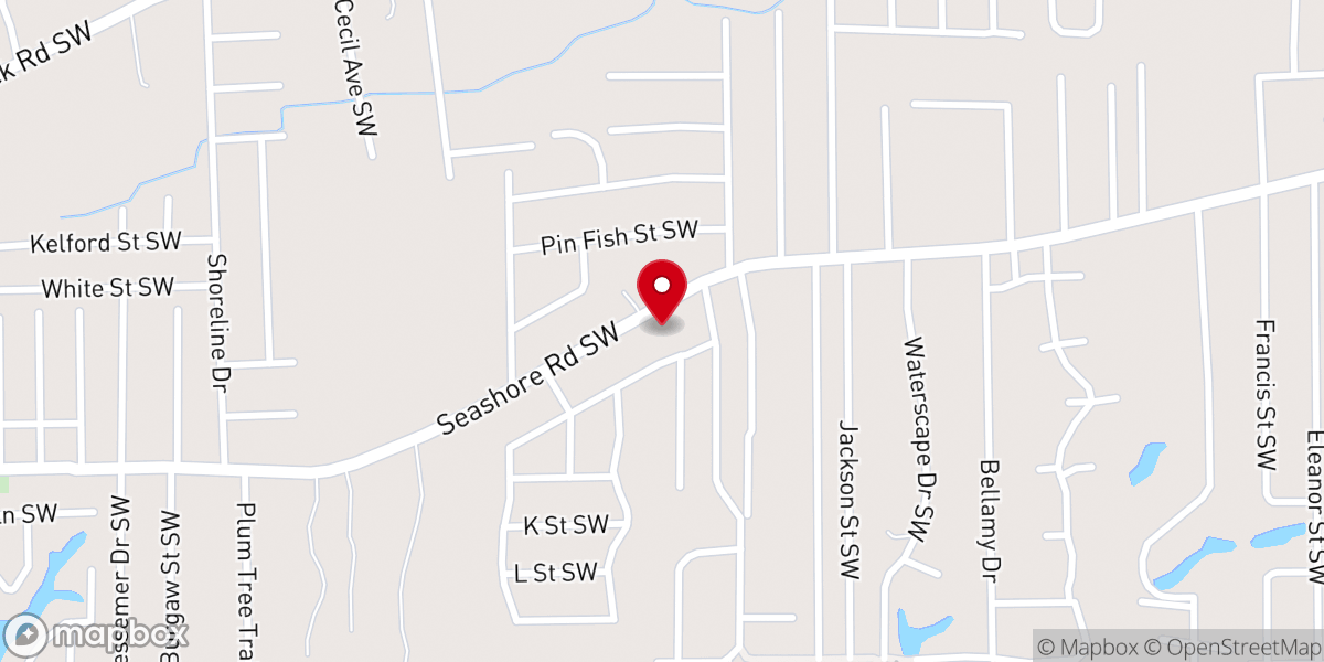 Map showing location of Bible Baptist Church