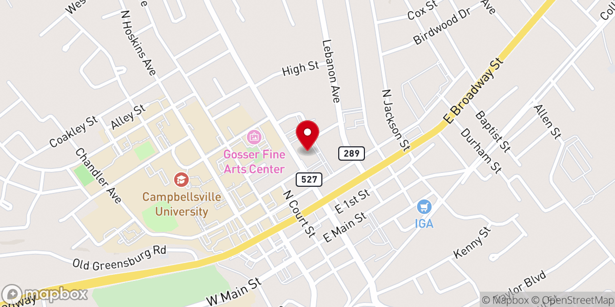 Map showing location of Christian Life Center
