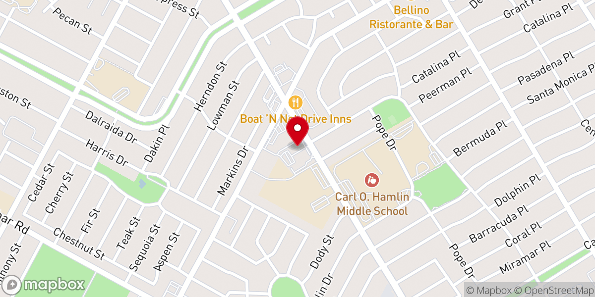 Map showing location of Coastal Bend Caring Paws