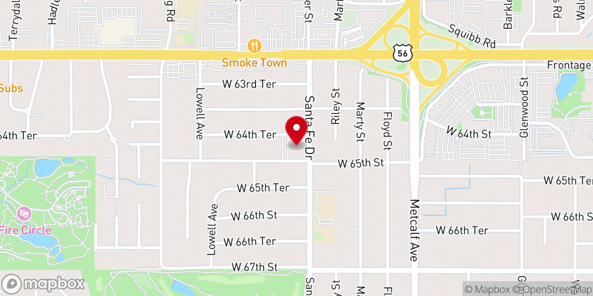 Map showing location of Saint Mark's United Methodist Church