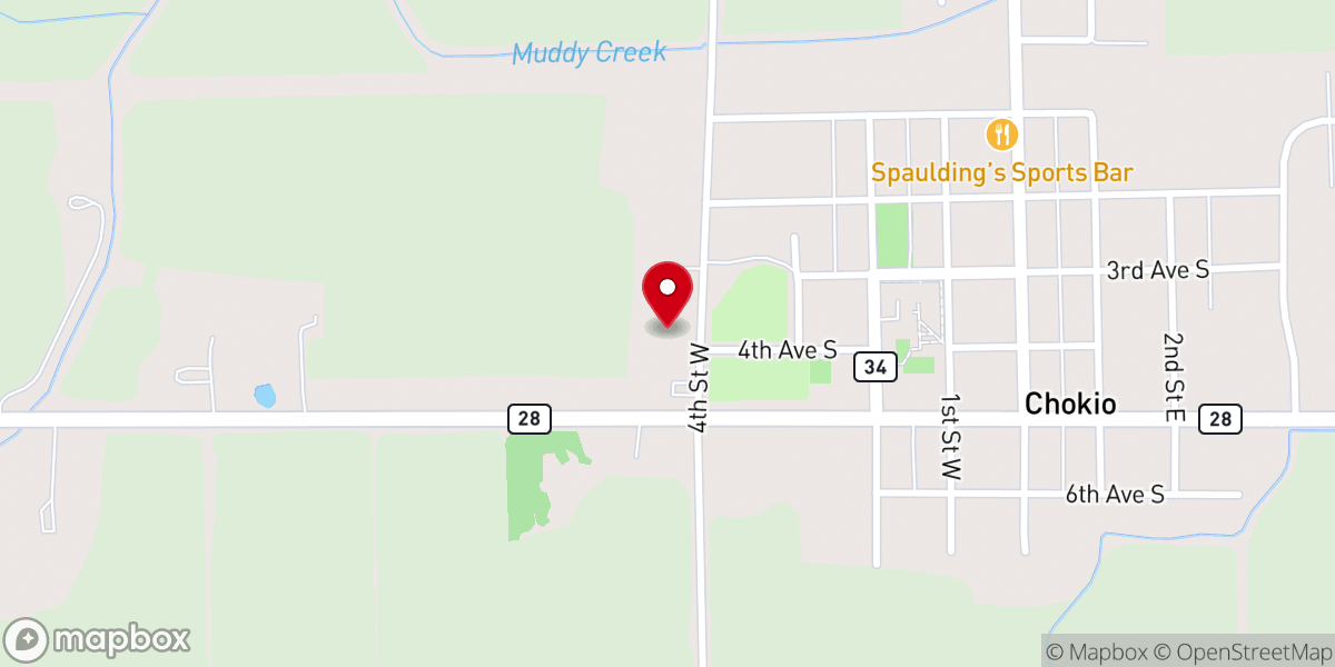 Map showing location of St Mary's Catholic Church