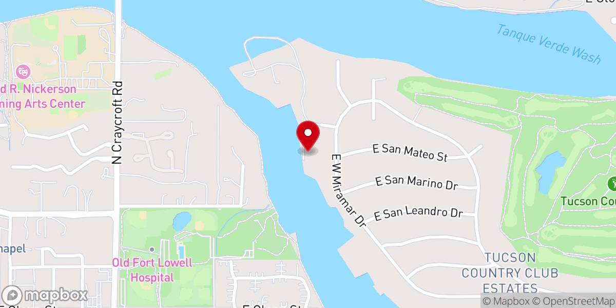 Map showing location of Saint Ann's Chapel and Ranch