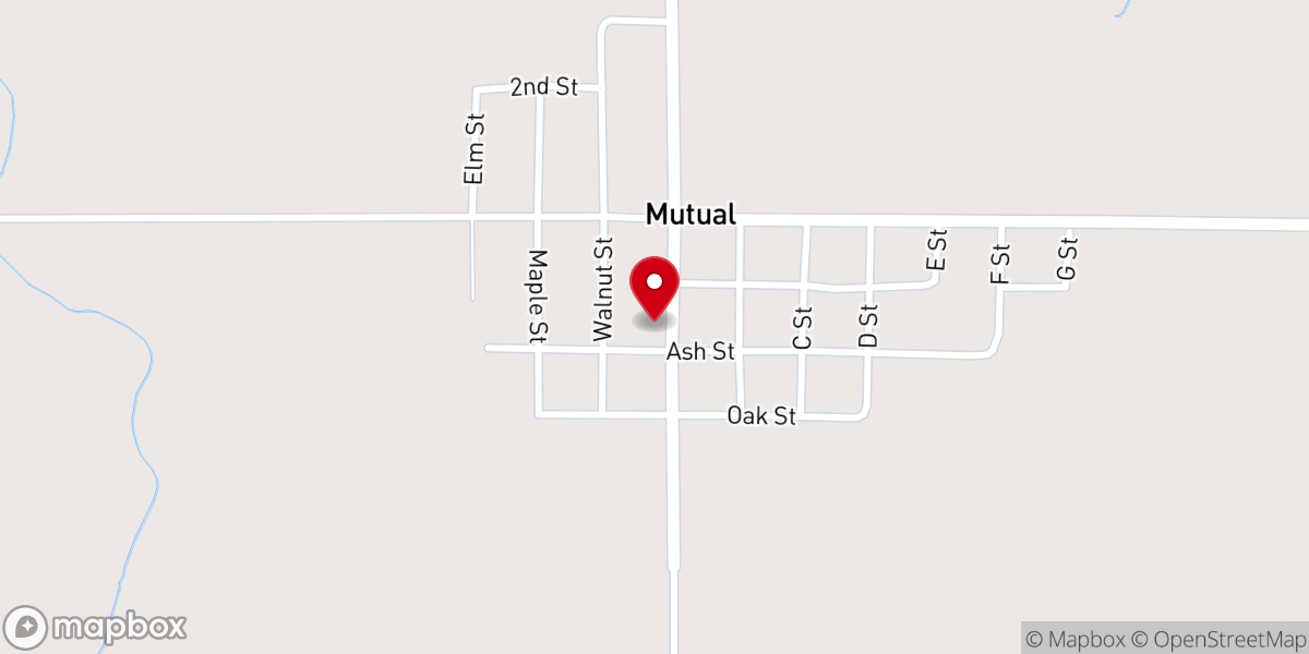 Map showing location of Mutual United Methodist Church
