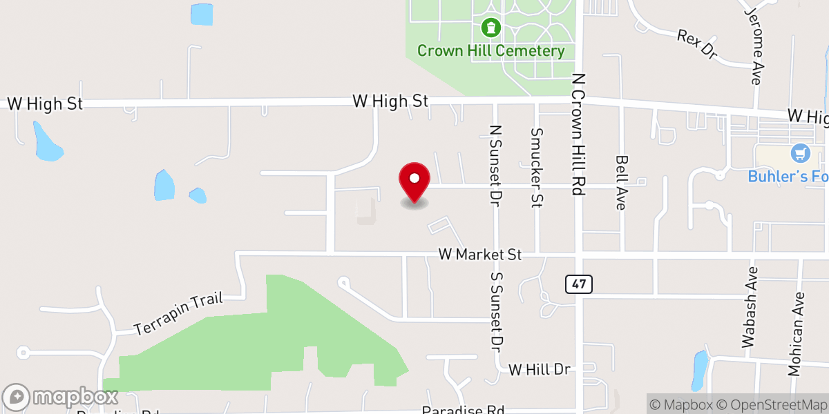 Map showing location of Hilltop Park