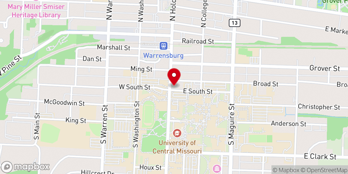 Map showing location of Ucm Newman Center
