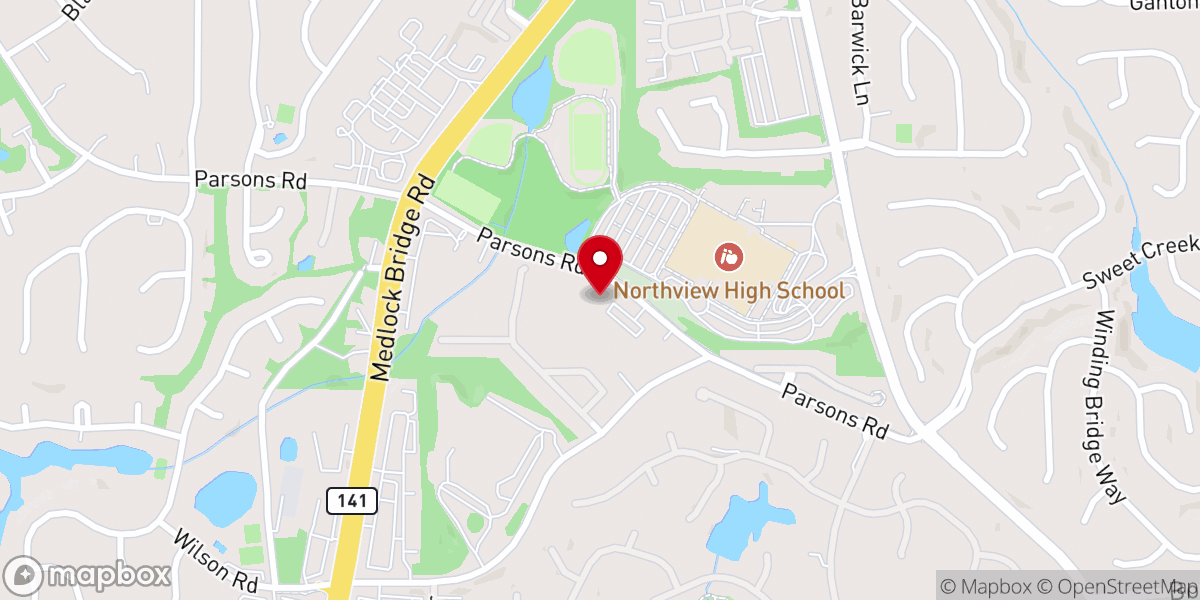 Map showing location of Hanbit Korean Presbyterian Church