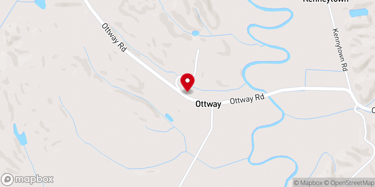 Map showing location of Ottway United Methodist Church
