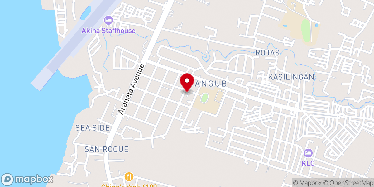 Map showing location of Tangub Missionary Baptist Church