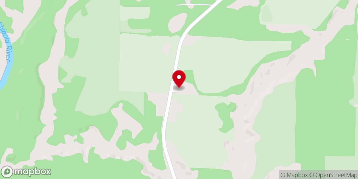 Map showing location of Red Oak Mennonite Church