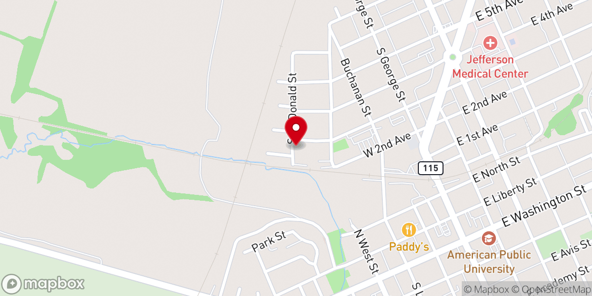 Map showing location of The Heights Church