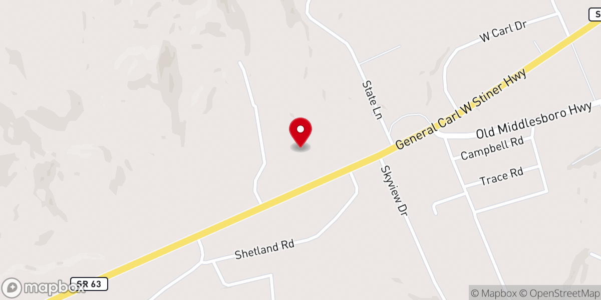 Map showing location of Campbell County Christian Academy