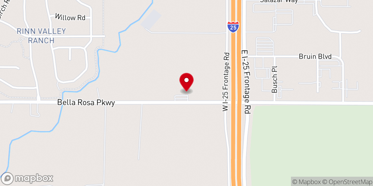 Map showing location of Rinn United Methodist Church