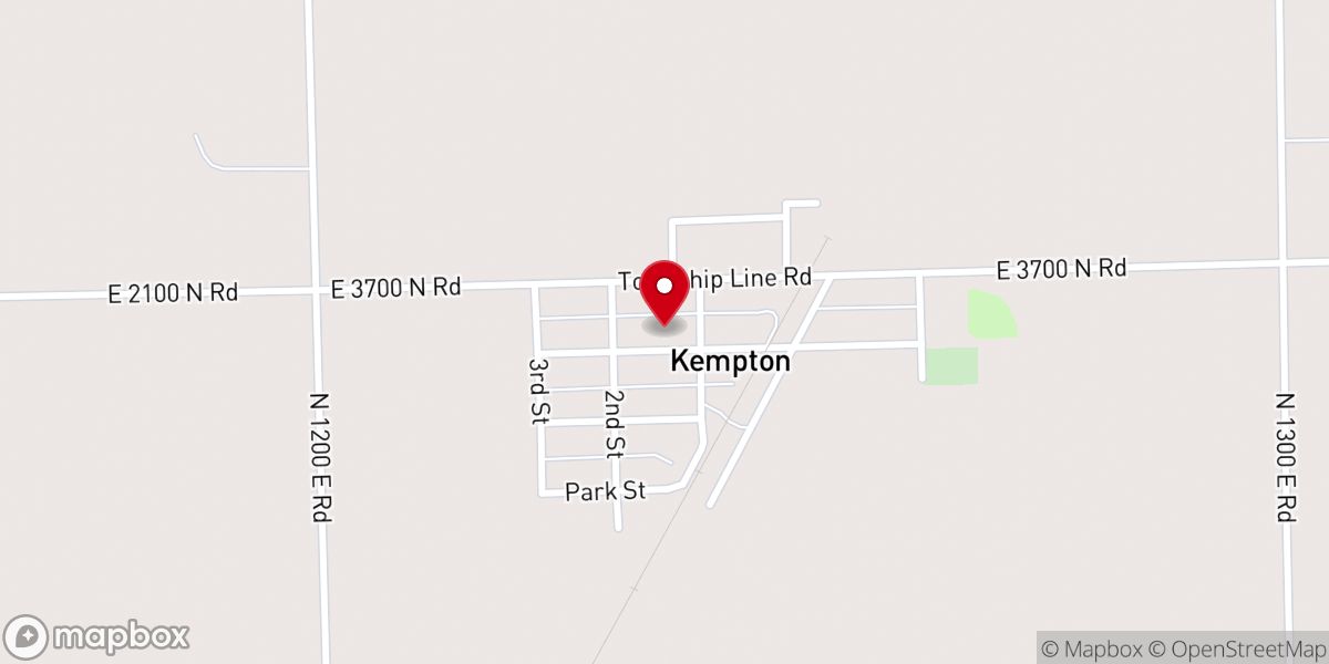 Map showing location of Trinity United Methodist Church