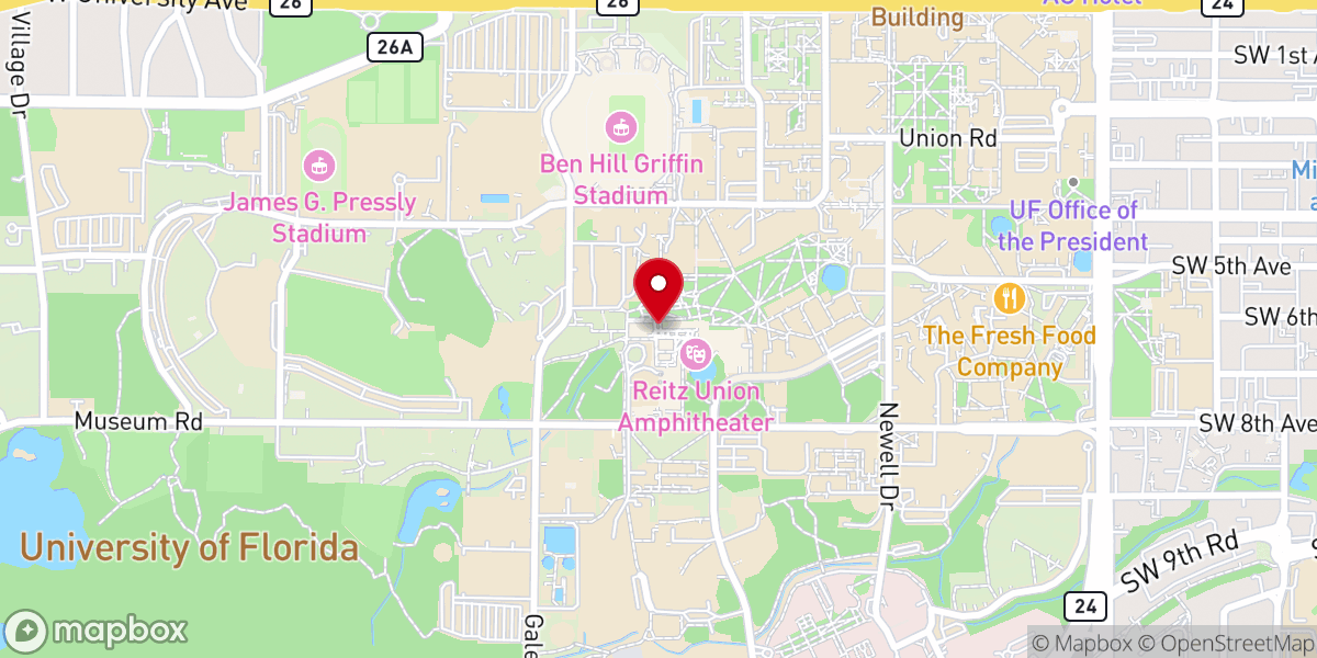 Map showing location of Gainesville International Christian Church