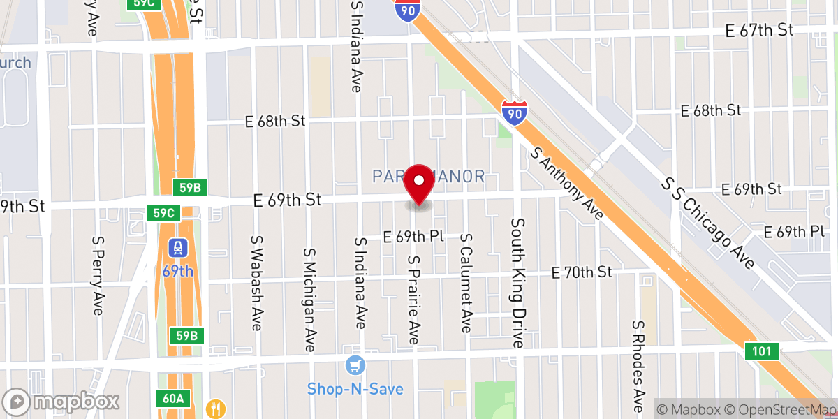 Map showing location of House of Prayer