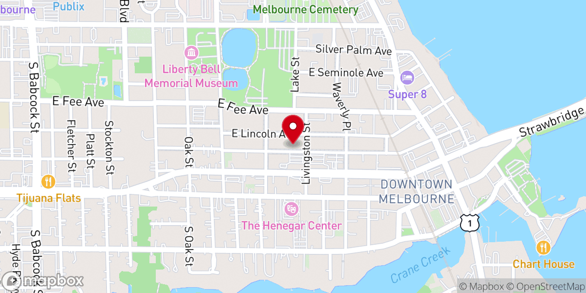 Map showing location of Grace Baptist Church
